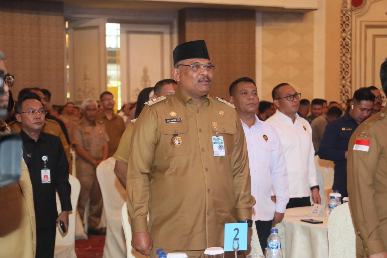 Pj Gubernur Safrizal Hadiri Rakor Kesiapan Penyelenggaraan Pilkada Serentak 2024