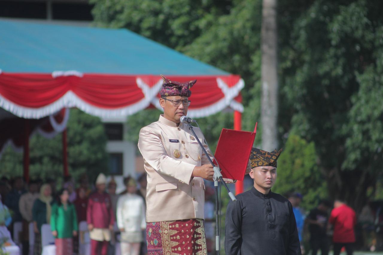 Pimpin Upacara Hari Jadi ke-24, Pj Gubernur Sugito Sampaikan Sejumlah Capaian Provinsi Babel