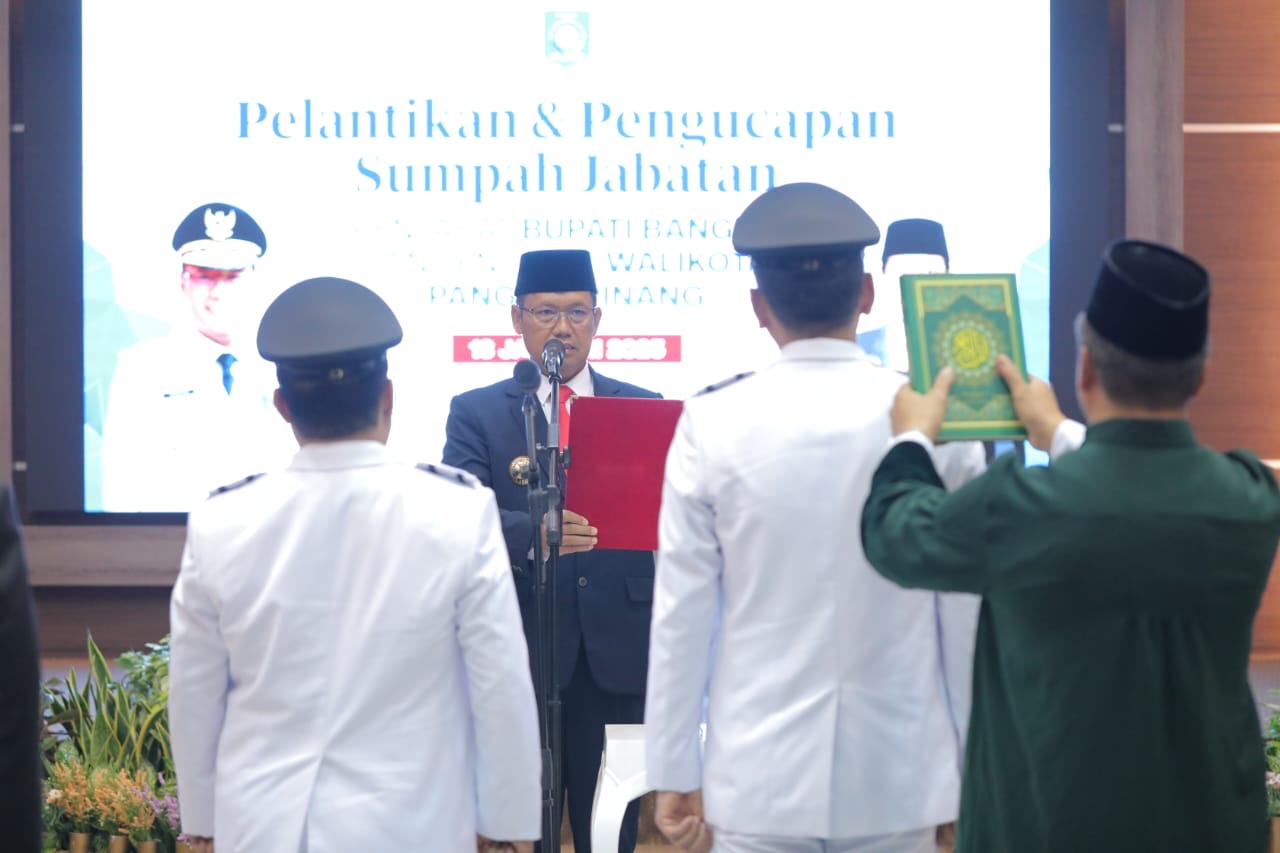 Pj Gubernur Sampaikan Tugas Utama Pj Bupati Bangka dan Pj Wali Kota Pangkalpinang yang Baru