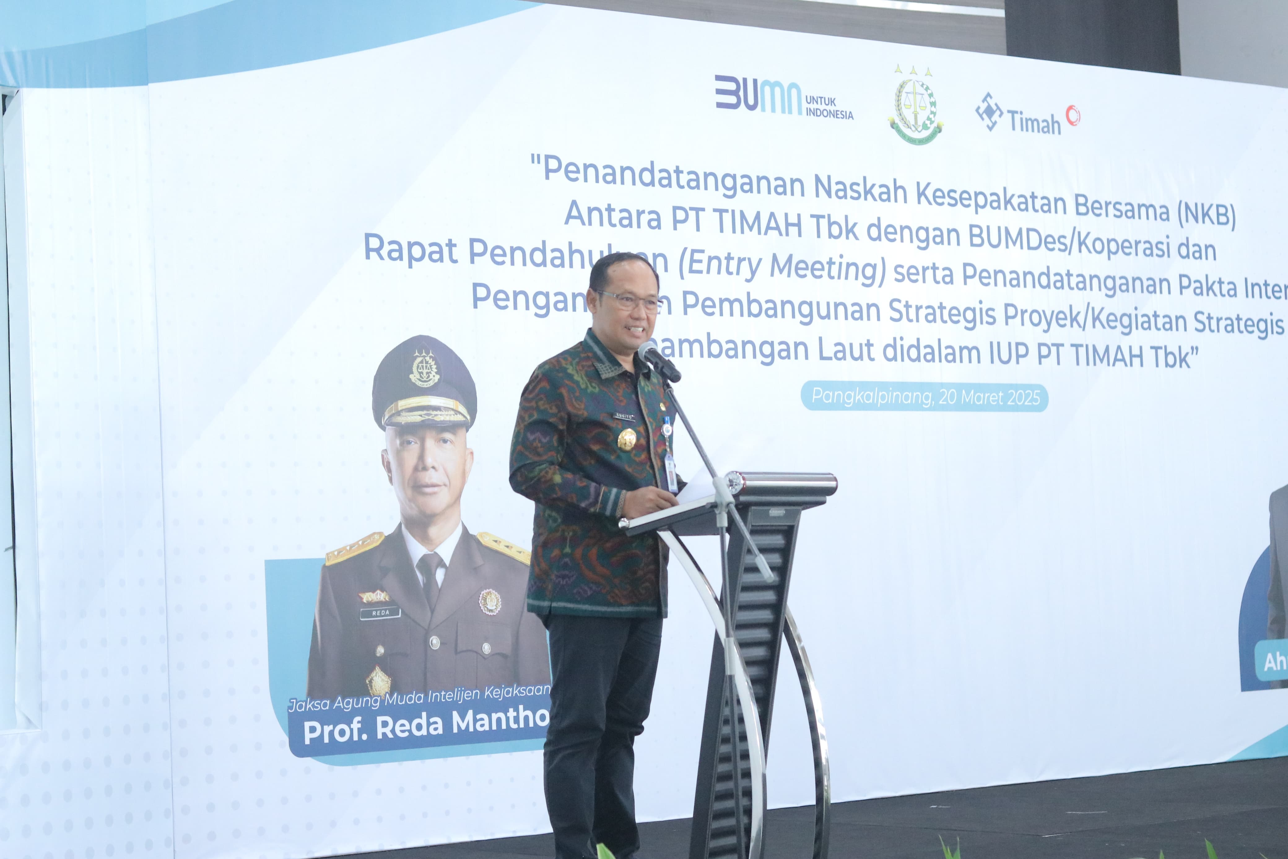 Pemprov Babel-PT Timah Teken MoU Kerja Sama, Pj Gubernur: Hak-Hak Masyarakat Harus Terlindungi