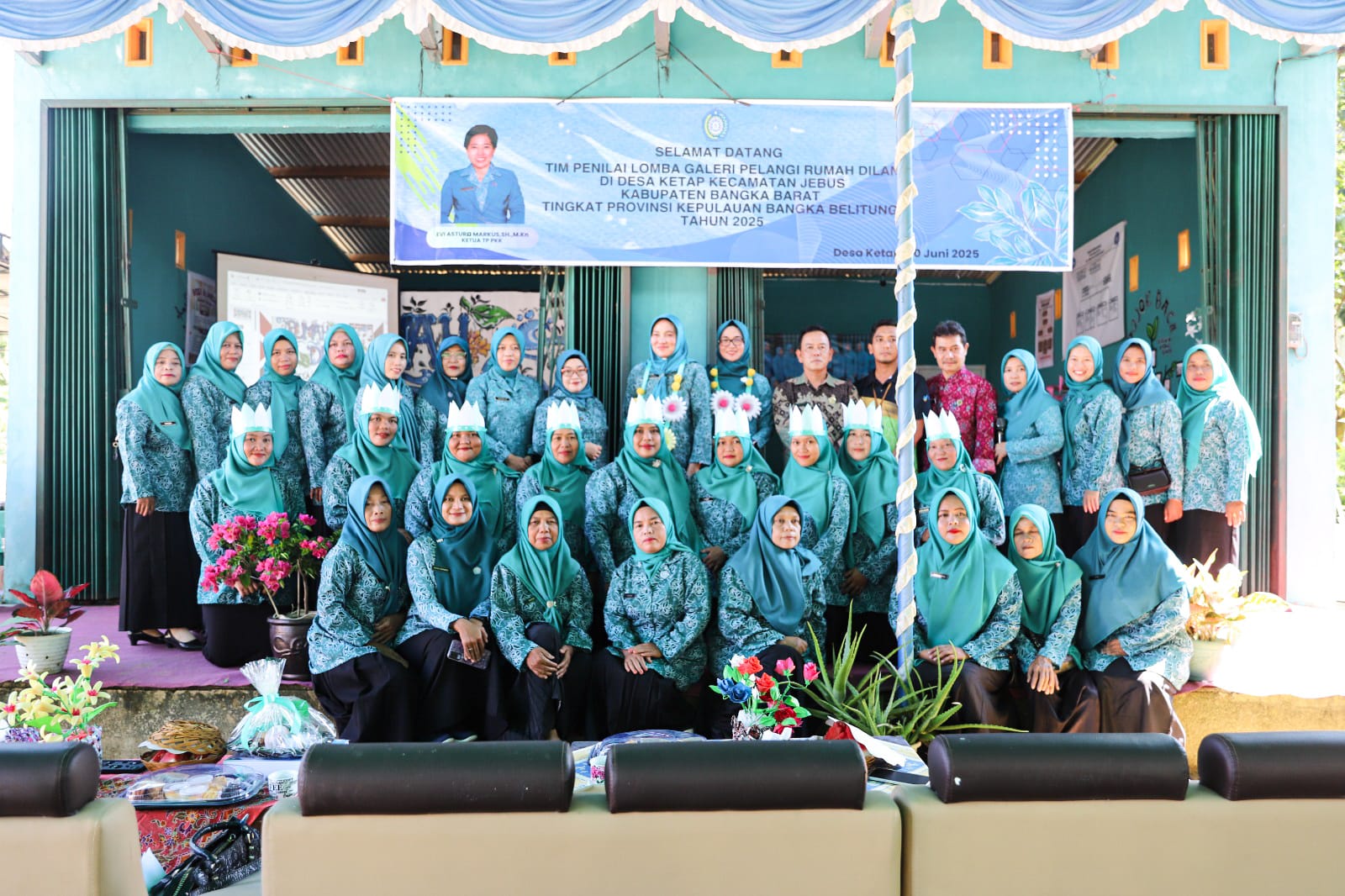 Penilaian Lomba HKG PKK ke 53 Tingkat Provinsi Kepulauan Bangka Belitung di Desa Ketap