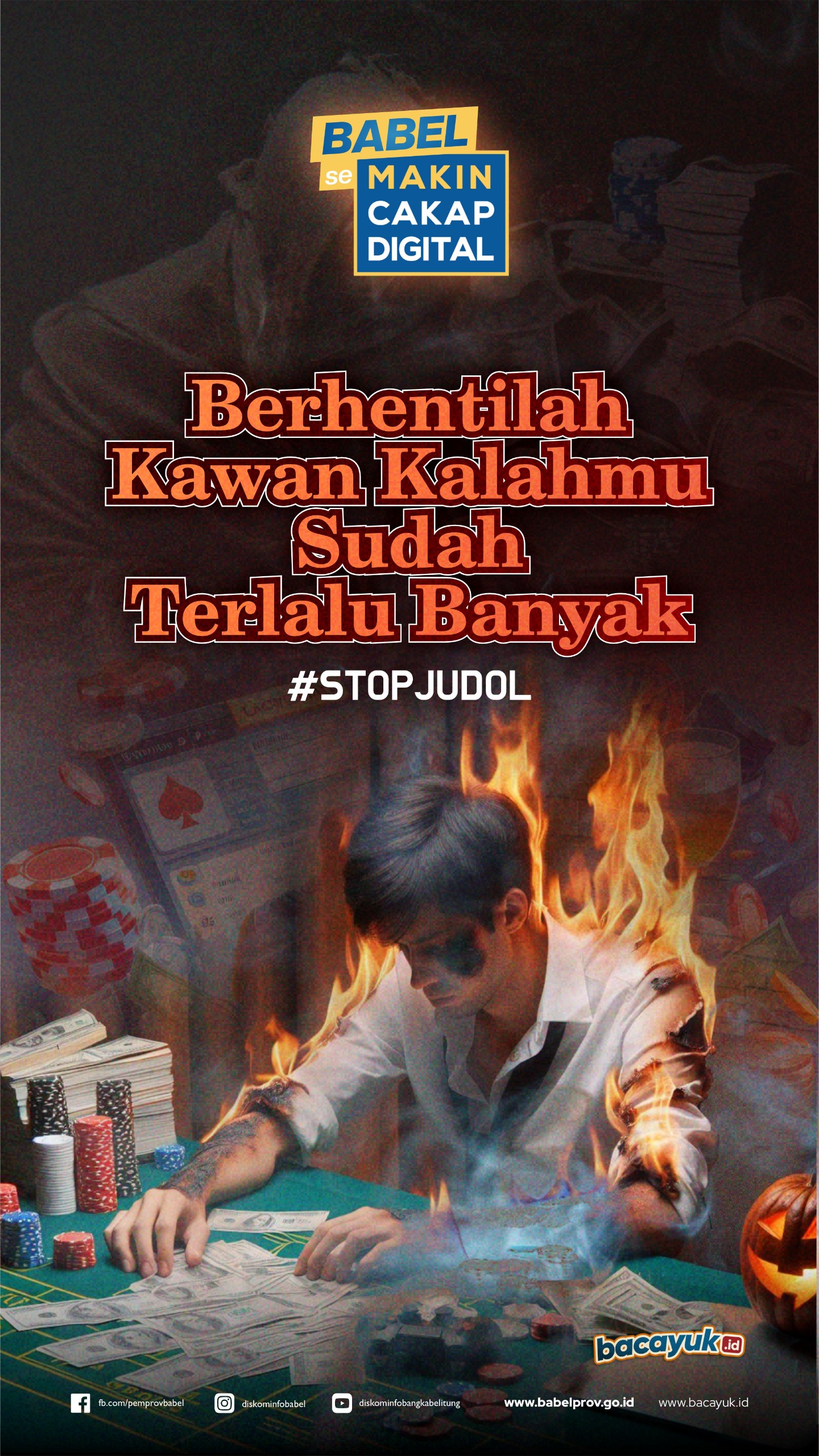 Infografis Judi Online, Berhentilah kawan, kalahmu sudah terlalu banyakhmu