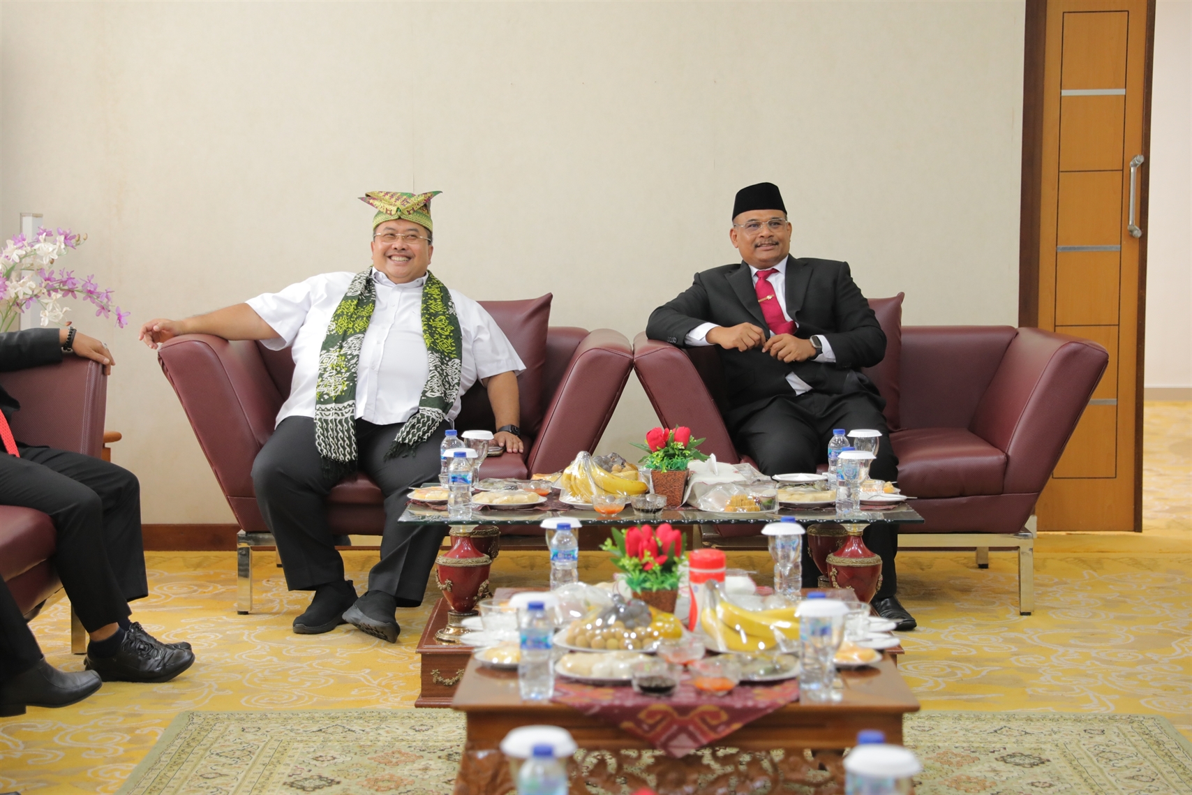 PJ Gub penjemputan Anggota V Badan Pemeriksa Keuangan Republik Indonesia Beserta Rombongan Dalam Rangka Kunjungan Kerja Ke- Provinsi Kep Bangka Belitung di Terminal VIP Bandara Depati Amir