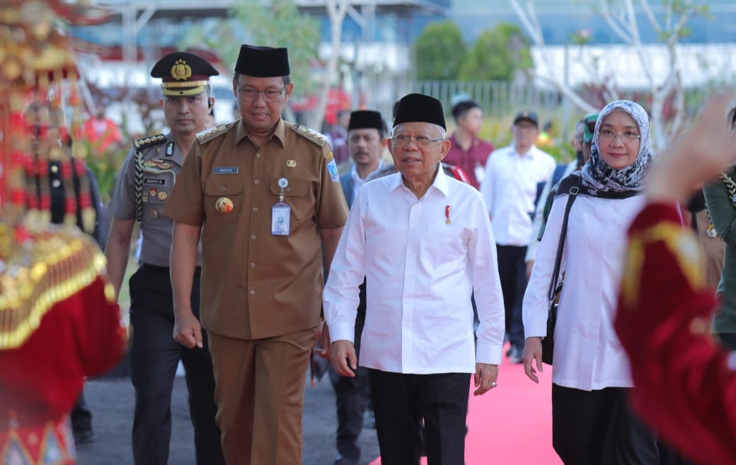 Tiba di Babel, Wapres Ma’ruf Amin Disambut Hangat Pj Gubernur Sugito