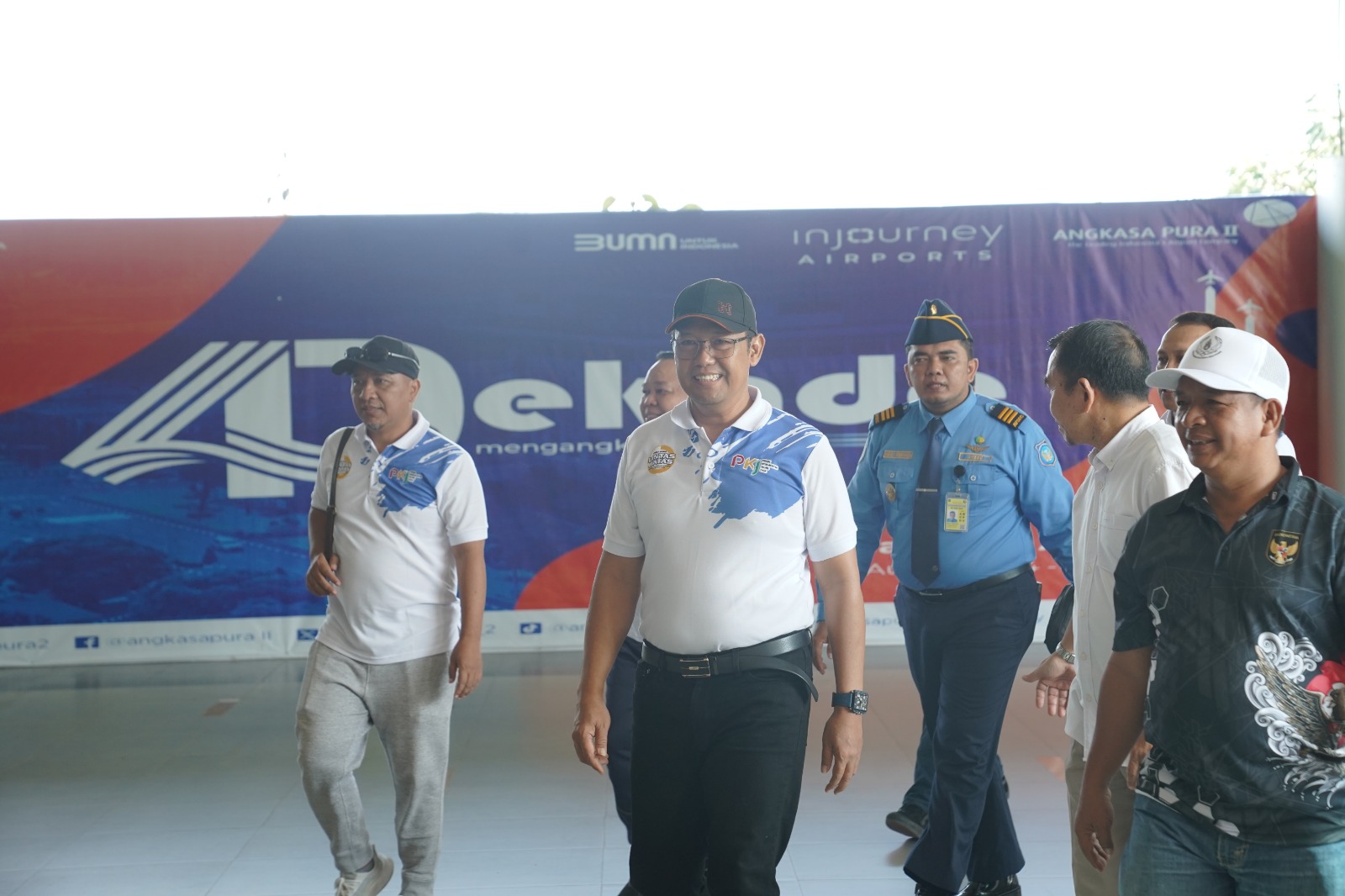 Penjemputan Atlit Hapkido Peraih Medali Emas Provinsi Kepulauan Bangka Belitung Tahun 2024 bertempat di Terminal Umum Bandara Depati Amir, Air Itam, Pangkalpinang