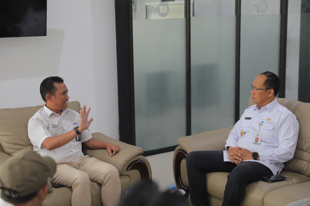 Kunjungan kerja Penjabat Gubernur Provinsi Kepulauan Bangka Belitung Tahun 2025 Ke- Kantor TVRI Stasiun Bangka Belitung